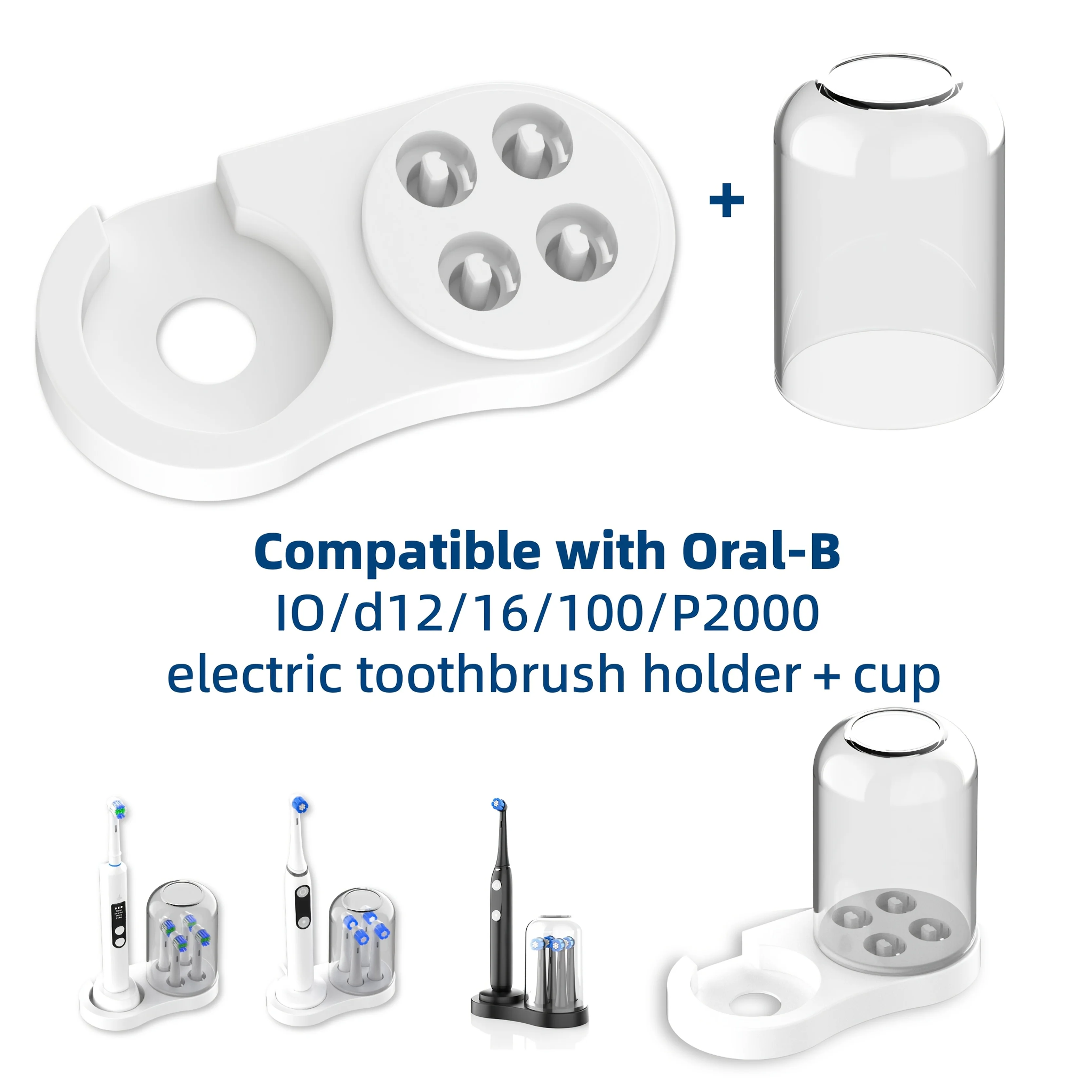 1pc-Electric Toothbrush Holder, for IO/EB Series, IO/EB Series Induction Charger, IO/EB Series Brush Head Placement Universal