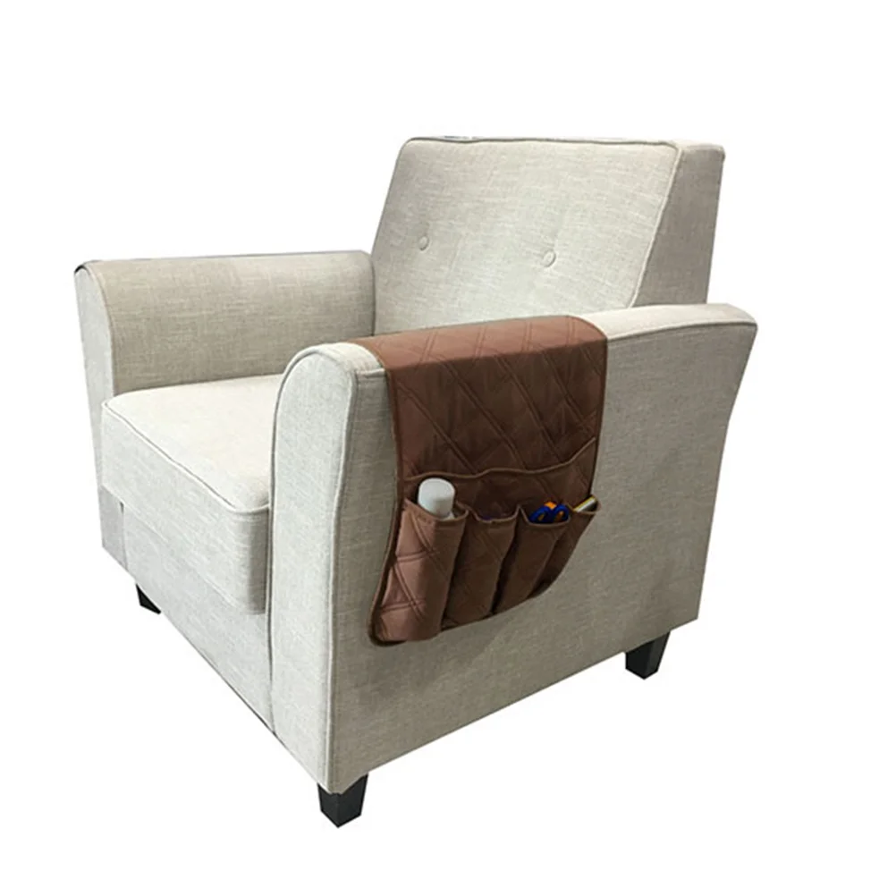 

Waterproof Dustproof Storage Bag For Sofa Armrest With Large Pocket Organizer Holds Remote Glasses Magazines Books Dark