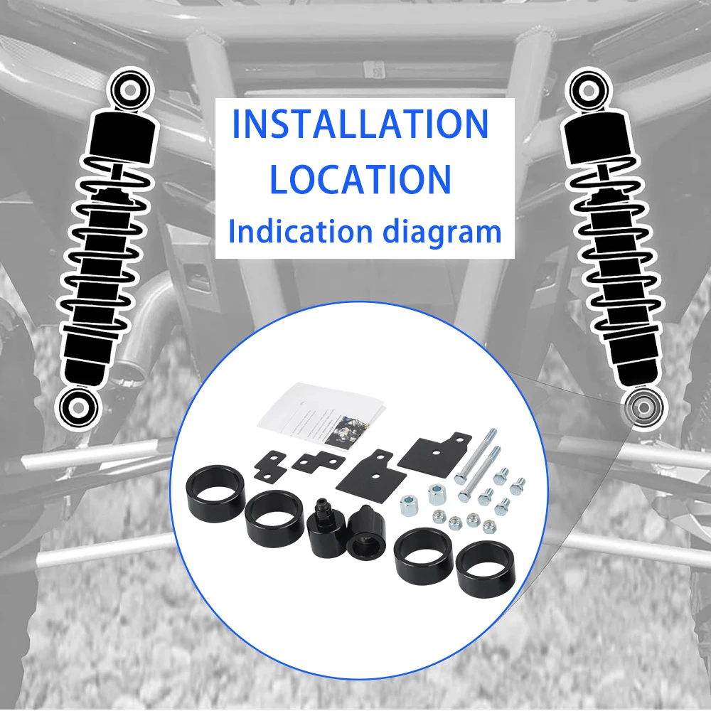 طقم تعليق الرفع الأمامي والخلفي 4 بوصات متوافق مع 1999-2025 بولاريس سبورتسمان 500 570 600 700 800 MP-1235-BK