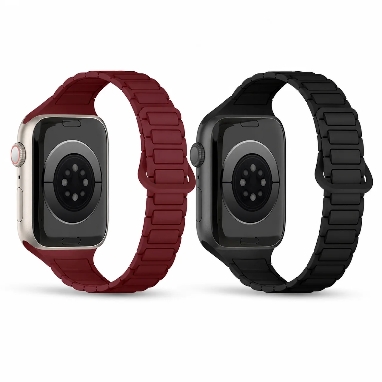 Sport Adjustable Reversible Magnetic Silicone Strap For Apple Watch Ultra SE 11 10 9 8 7 Dual Color Soft Breathable Wristband