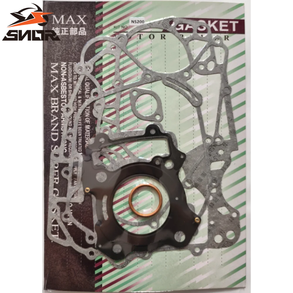 Juego de juntas de piezas de motor de motocicleta SNOR con conjunto de anillo de goma para BAJAJ Pulsar 200NS Rouser 200 NS accesorios de Motocross