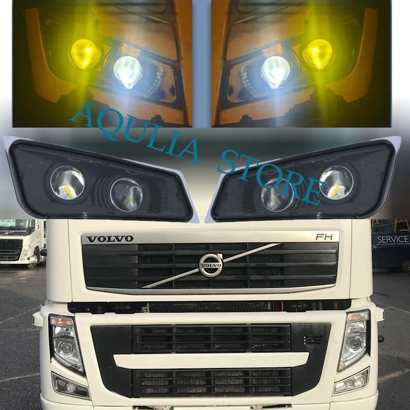 1 PCS Truck Spare Parts Truck Trailer Dual LENS LED Fog Light Lamp Fit For Volvo FH/FM FH13 FM400 2008 L 21297918 R 21297917