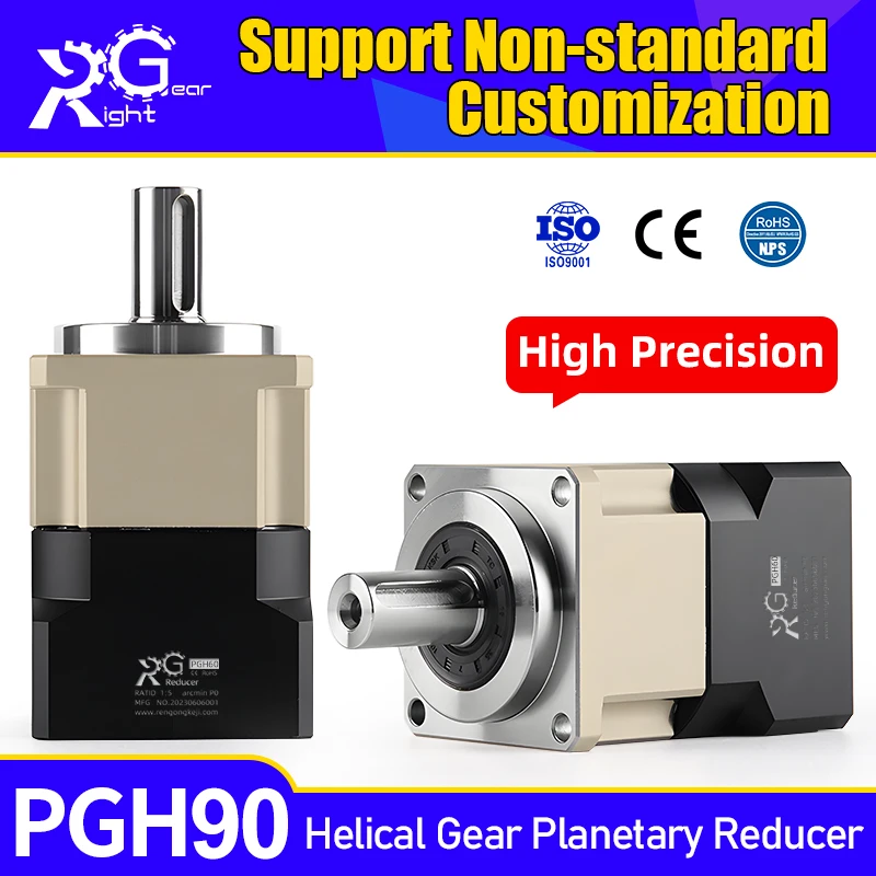 

PGH90 750W 1000W High Precision Planetary Gearbox Helical Gear Planetary Reducer Gearbox Speed Reducer Step-down Gearbox