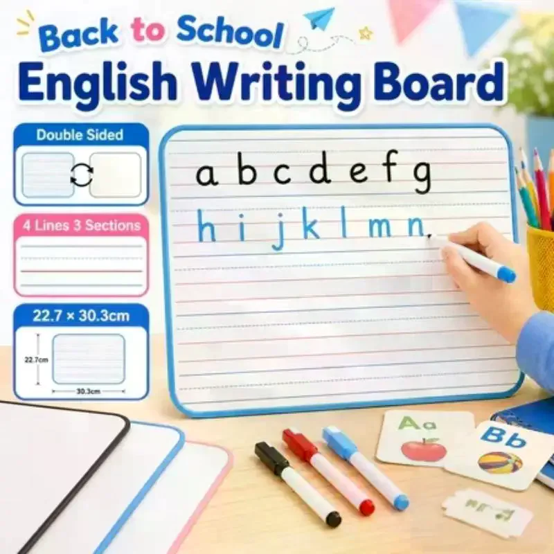 Lined Reusable Whiteboard Four Lines Three Grids Perfect For School Projects Work Creative Ideas Household Teaching Whiteboard