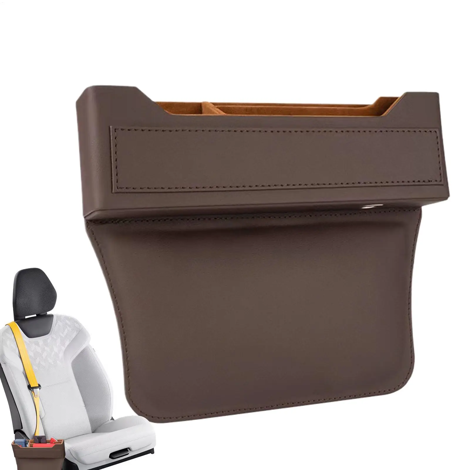 

Car Side Seat Gap Filler Space Saving Storage Box Organization Auto Side Seat Gap Storage Box For Phone Sunglasses Cards Keys