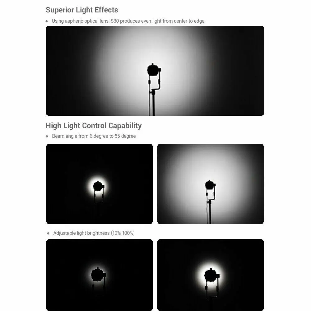 Foco de luces LED de fotografía con enfoque especial, lámpara de sistema de luz ajustable continua, Kits de estudio fotográfico, accesorios de fotografía