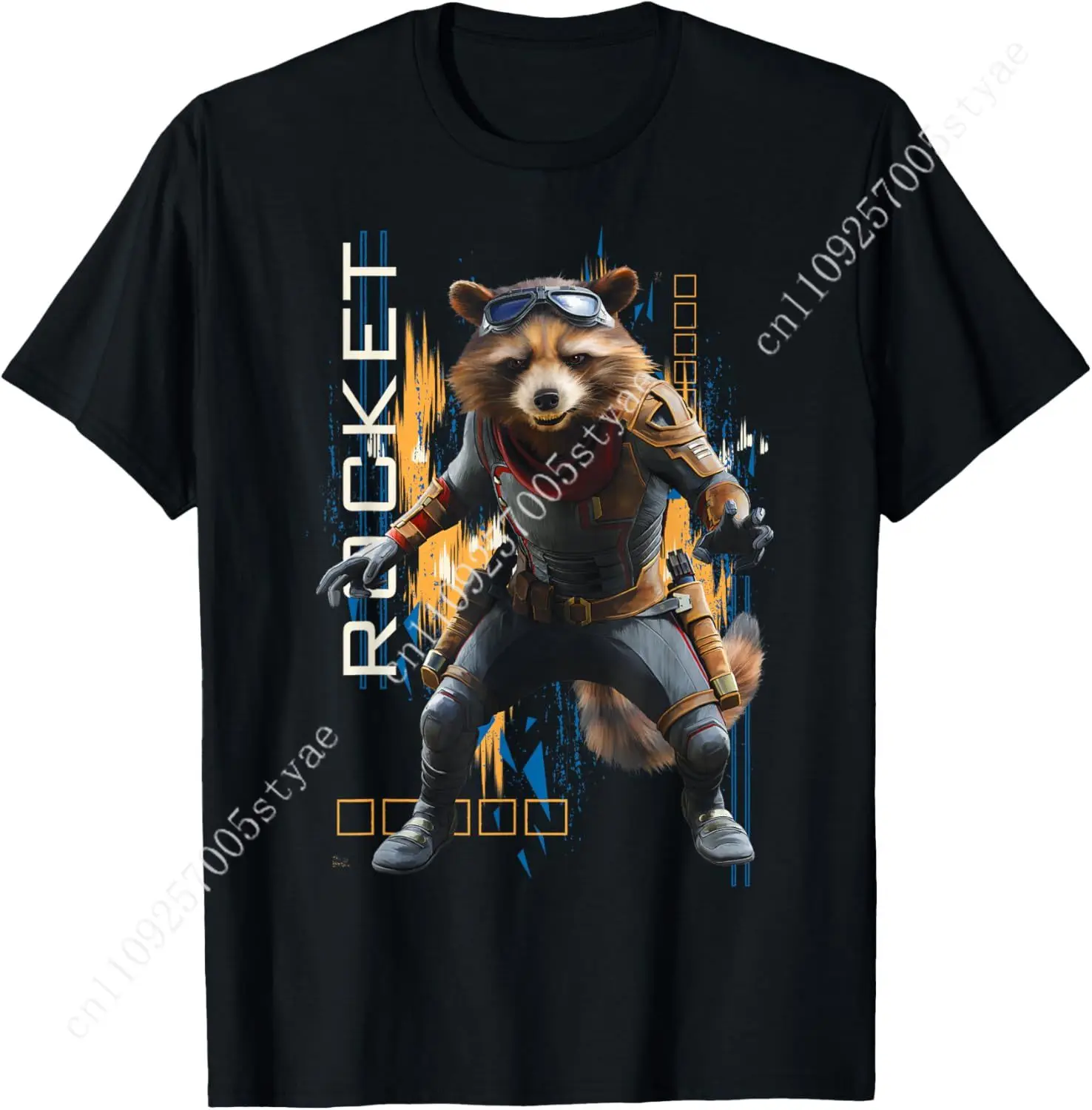 

Marvel Avengers Endgame Rocket Action Pose Graphic Tee T-Shirt Small