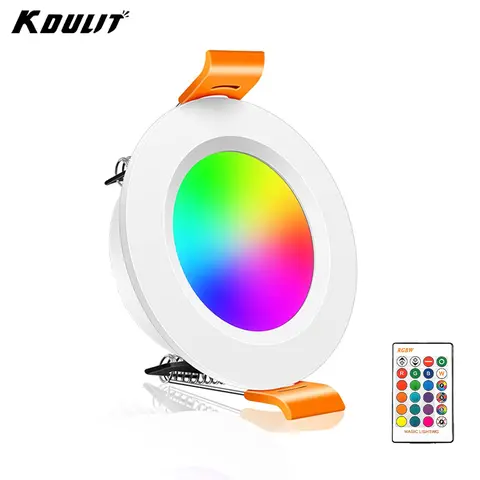 1/2/3/4PCS RGB LED Downlight 16colors Dimmable Spotlight 10W/15W IR Remote Led Down Light For Room Decor AC220V LED Panel