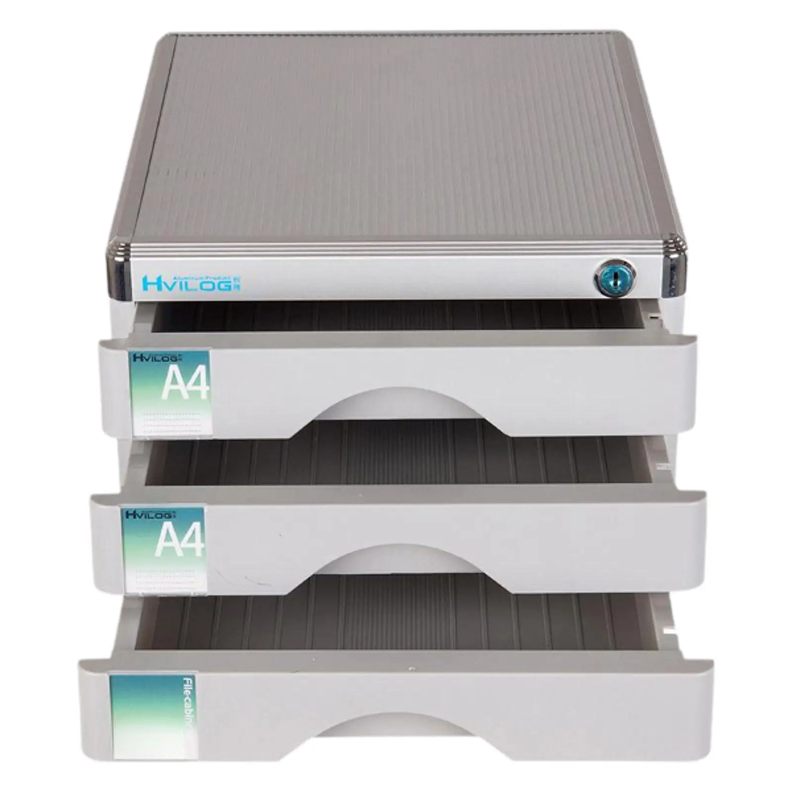 ตู้เก็บเอกสารสํานักงานหลายชั้นอลูมิเนียมอัลลอยด์พร้อมล็อคใช้งานง่ายOrganizer Premium Desktopลิ้นชักตู้เก็บเอกสาร