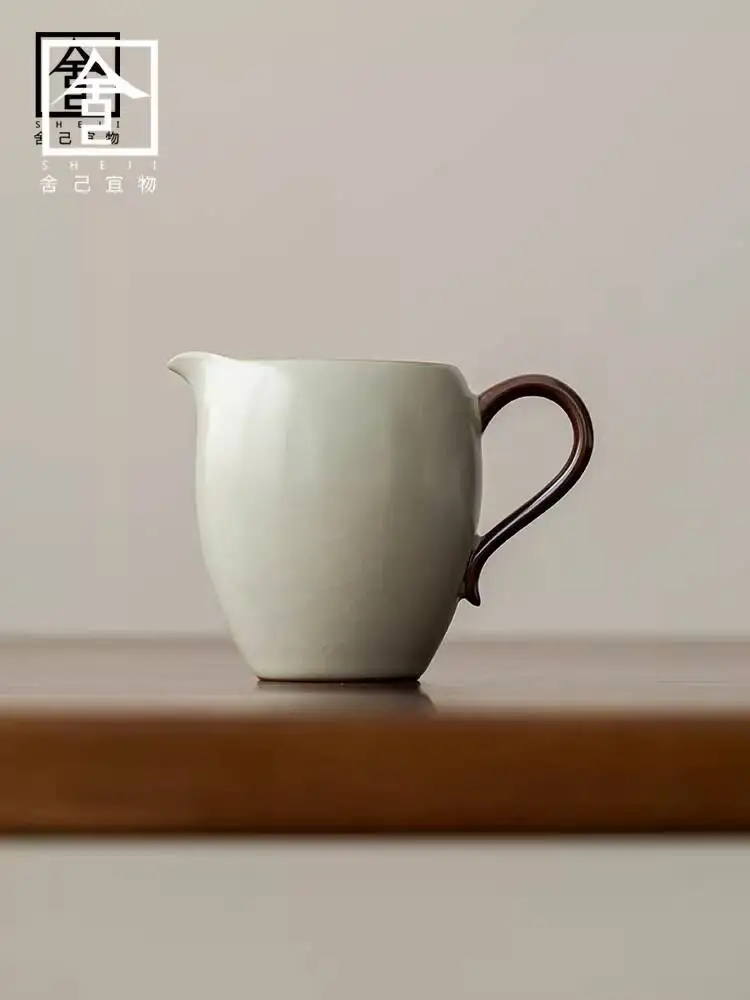 Cup, Ru Kiln Kung Fu Set, Warm Gray Beauty Ceramic Pot, Gongdao For Home Use, Single Tea Divider, Public Cup