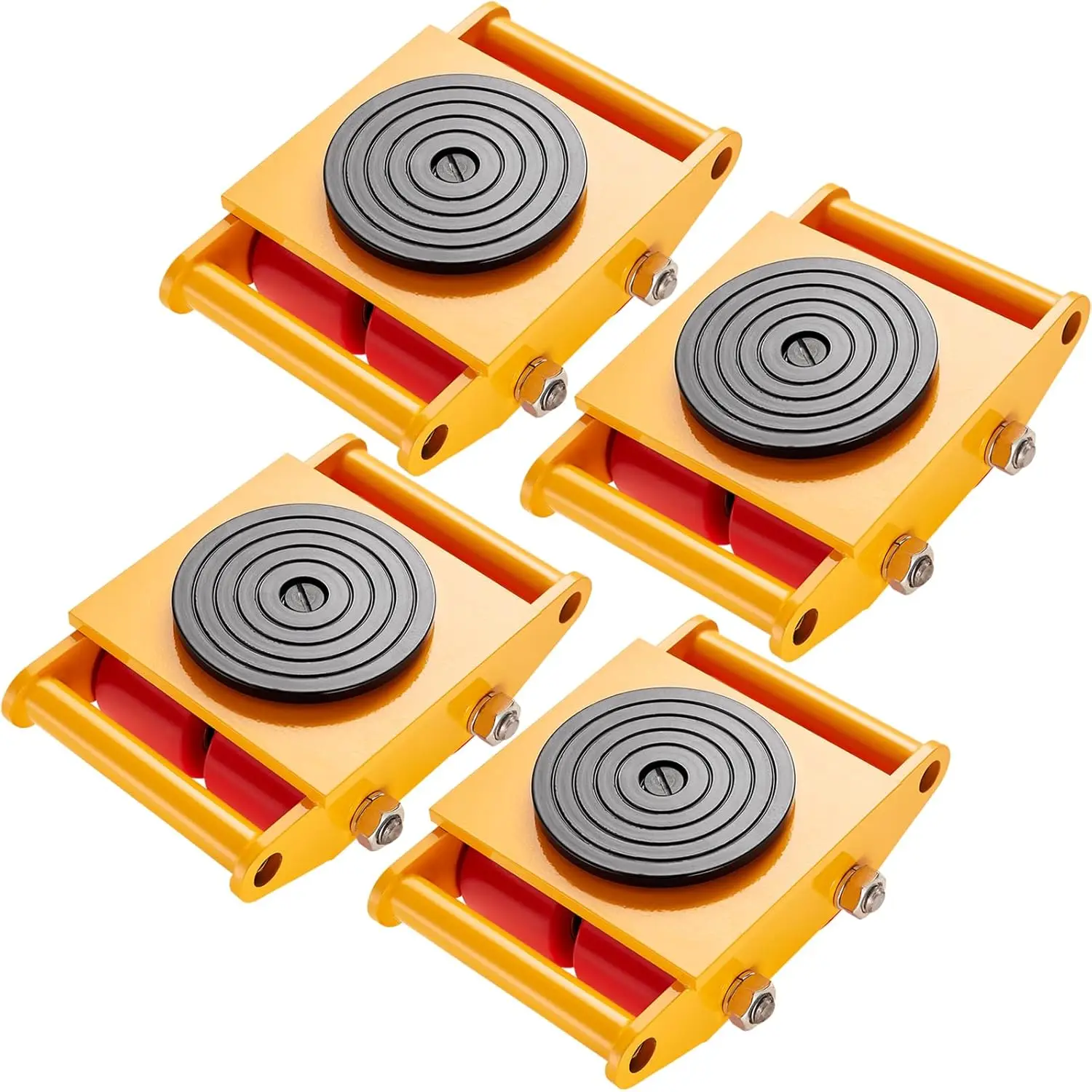 

4PCS Machinery Skates Dollies, 17,637 lb Heavy Duty Equipment Moving Skates