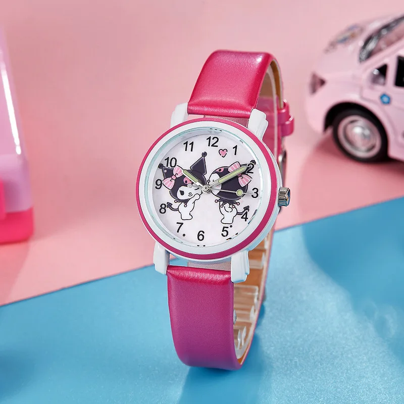 ساعة سانريو كارتون للأطفال كورومي سينامورول كوارتز لطيفة كاجوال مقاومة للماء هدية عيد ميلاد للنساء والفتيات والأطفال #3