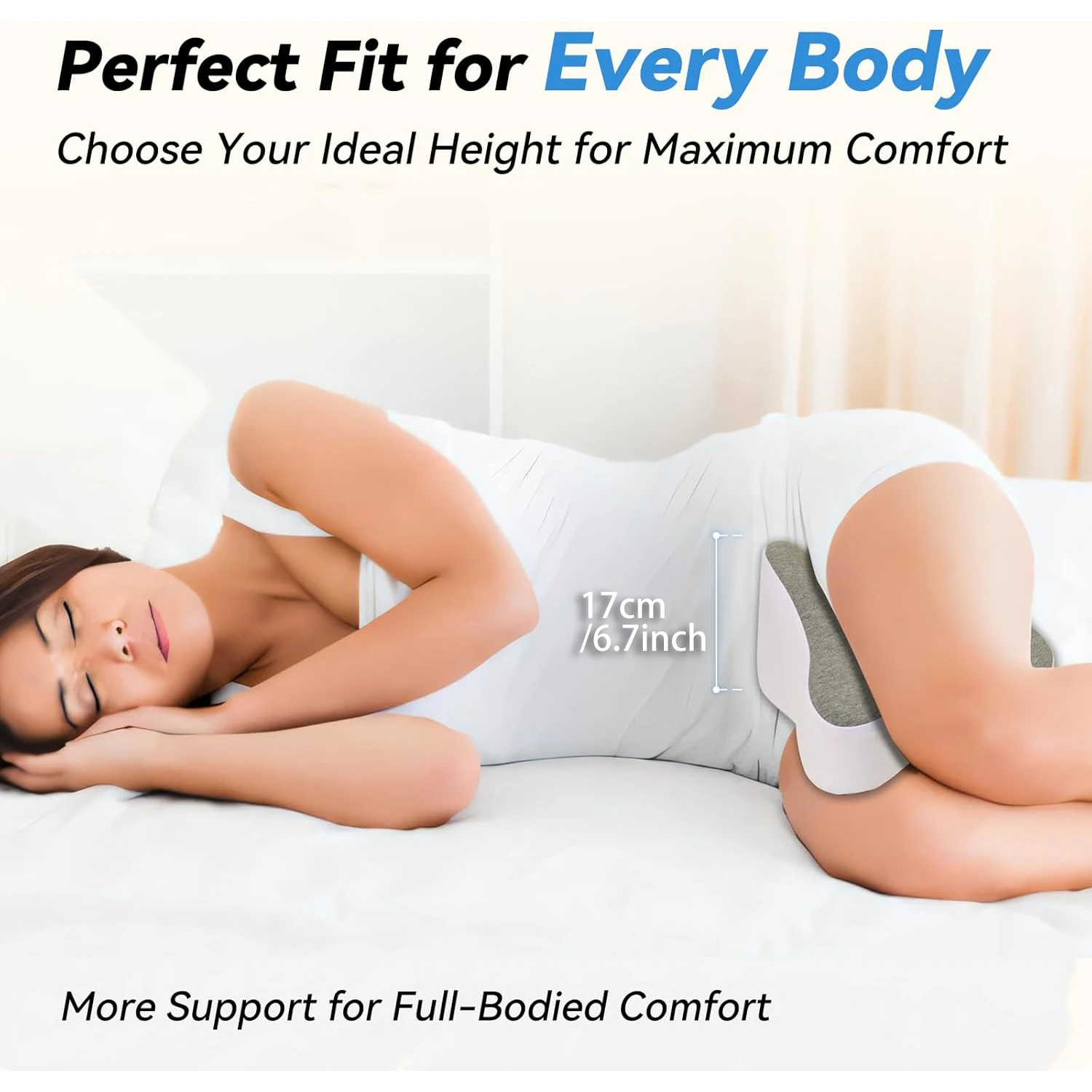 Sofa Pillows, Memory Foam Knee & Leg Pillow for Side Sleeping,Between Legs Pillow for Relief Sciatica Hip Lower Back Pain,