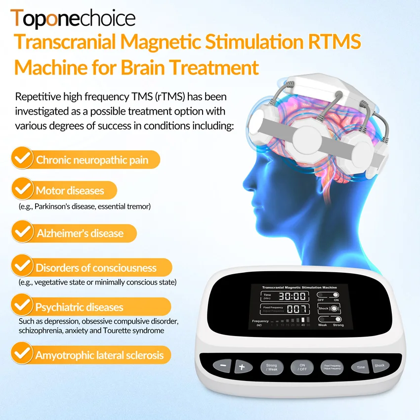 TMS Transcranial Magnetic Stimulation Therapy for Depression and Anxiety Deep Brain Stimulation Machine RTMS for Schizophrenia