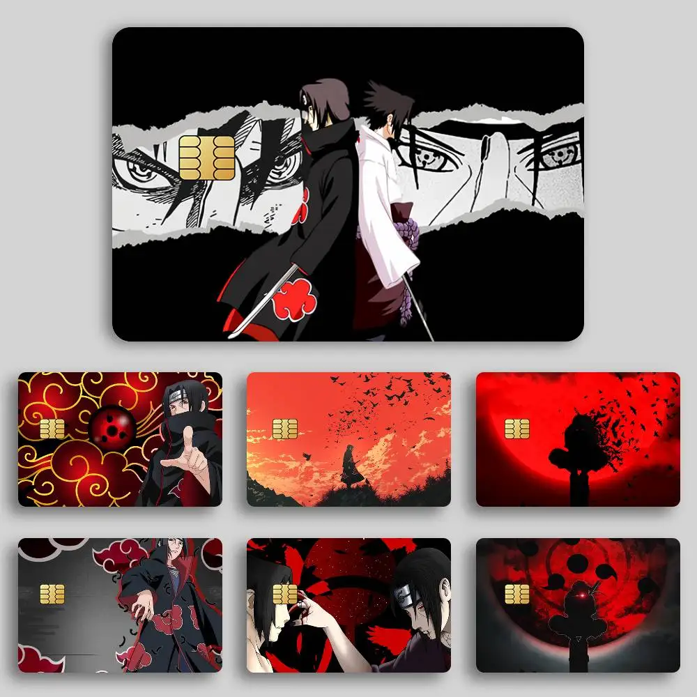 أنيمي A ka tsu ki U-Uchiha Itachi المشارك الائتمان الجلد غطاء بطاقة ملصقات 4 قطعة فيلم حافلة تمرير الجبهة الديكور الخصم البنك #1