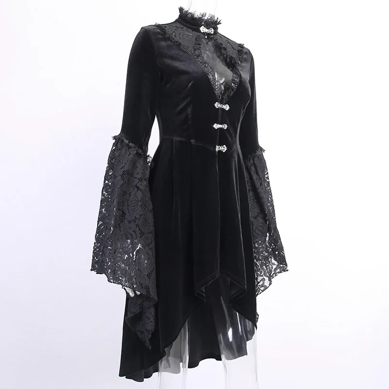 2023 Gothic Women's Dress Halloween Cosplay Costume Sexy Witch Dress Middle Ages Cosplay Costume Women's Dress