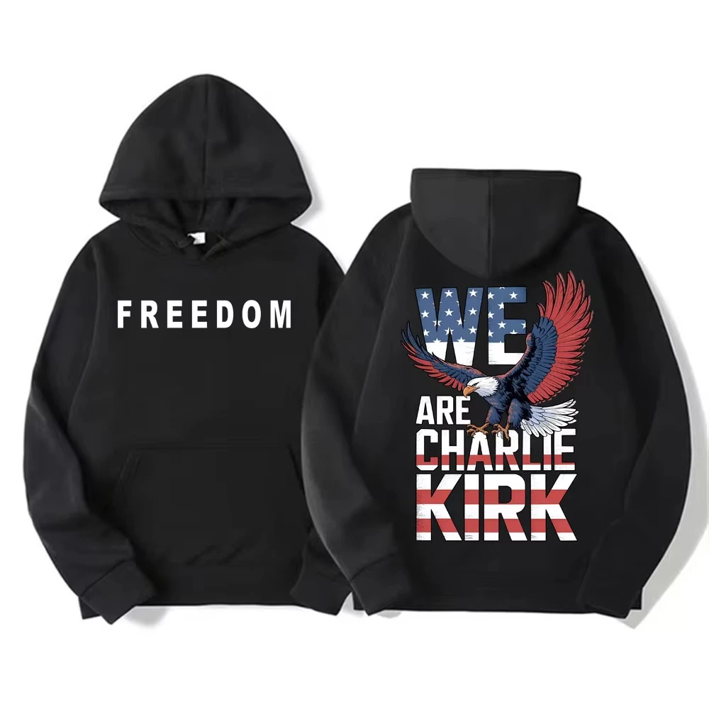 Rest in Peace Charlie Kirk Freedom Sweatshirt Men's Clothing Harajuku Gothic Oversized Hoodie Casual Fleece High Quality Hoodies