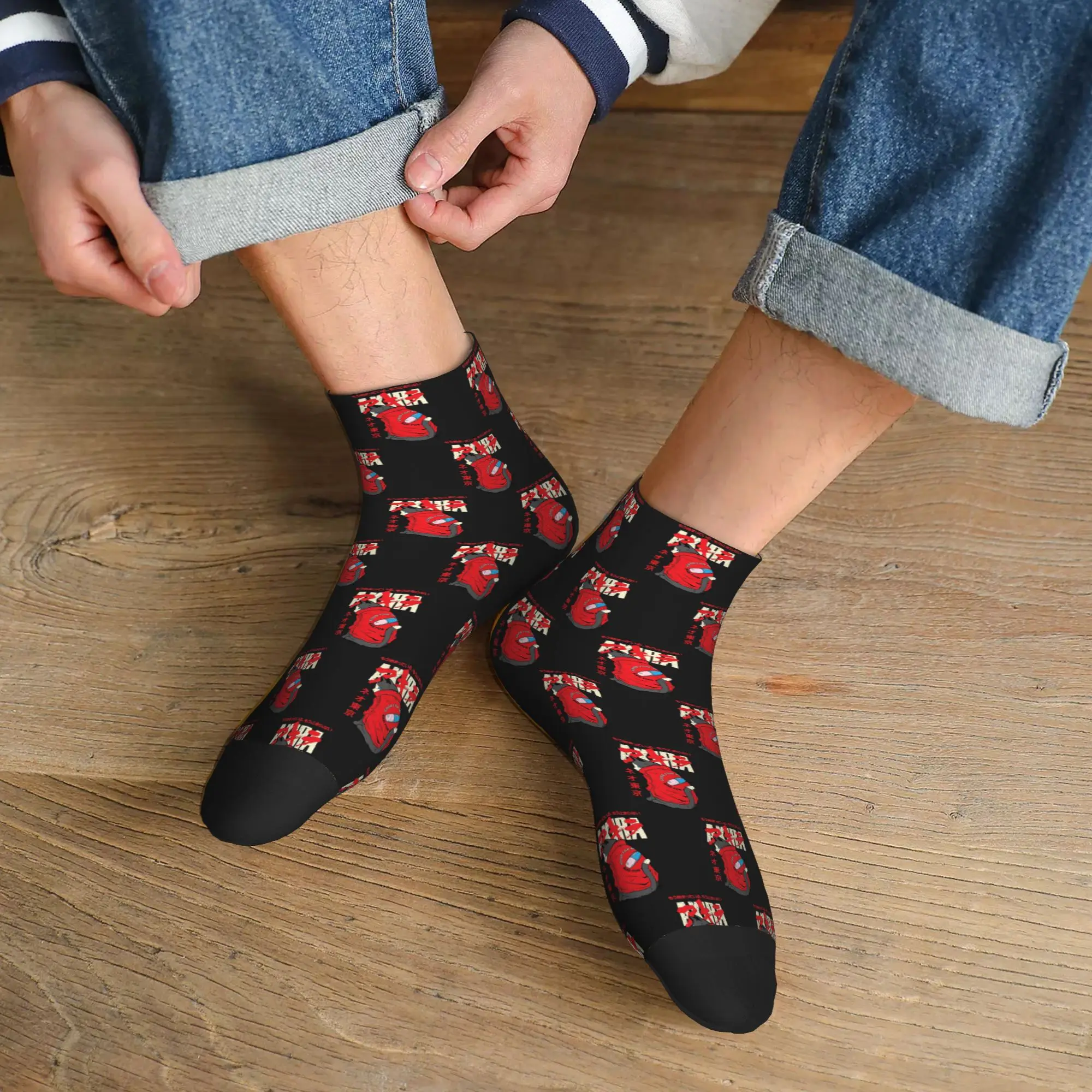 

All Seasons Tokyo Anime Akira Cat Socks Harajuku High Quality Sport Middle Tube Socks Soft Casual Stockings for Men Women