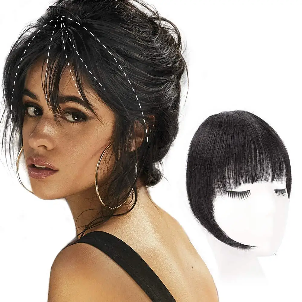 

French bangs wig real hair reissue piece thick