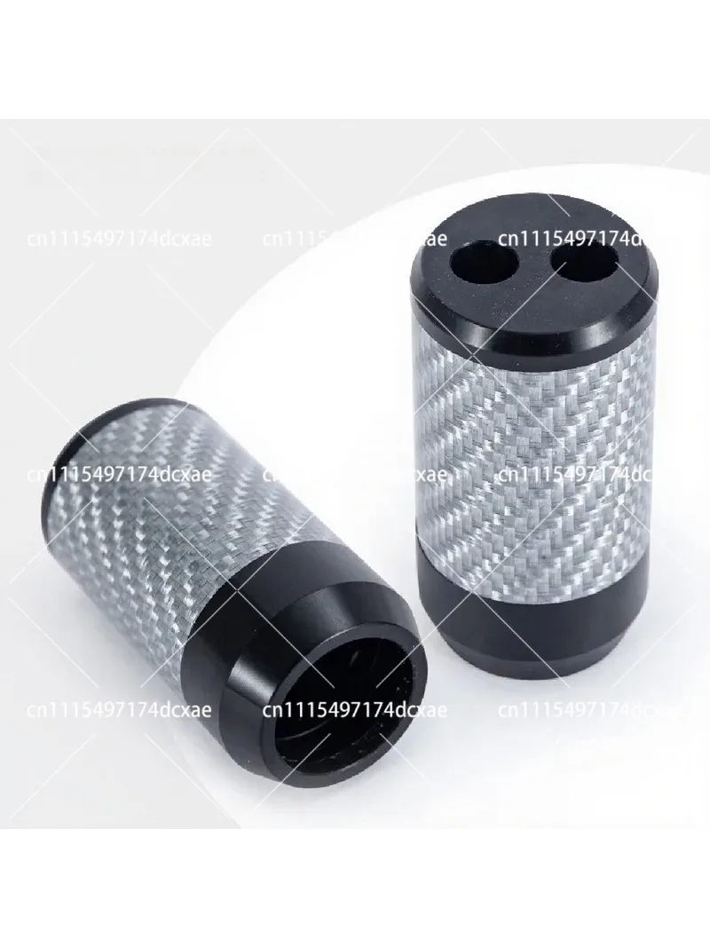 2PCS Carbon Fiber Speaker Cable Splitter 1-to-2 Anti-Interference Ring for HiFi Bi-Wire Audio