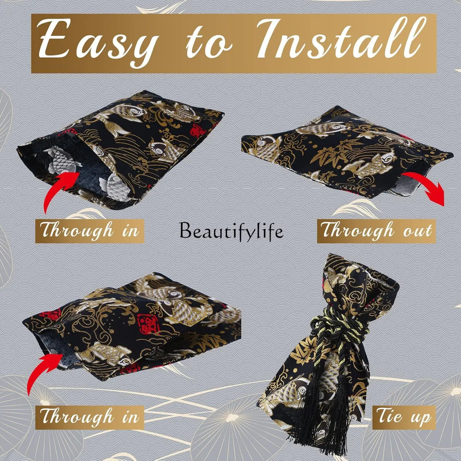 Amazon hot-selling car and wind shield, strap cover, personalized decorative dust cover fabric