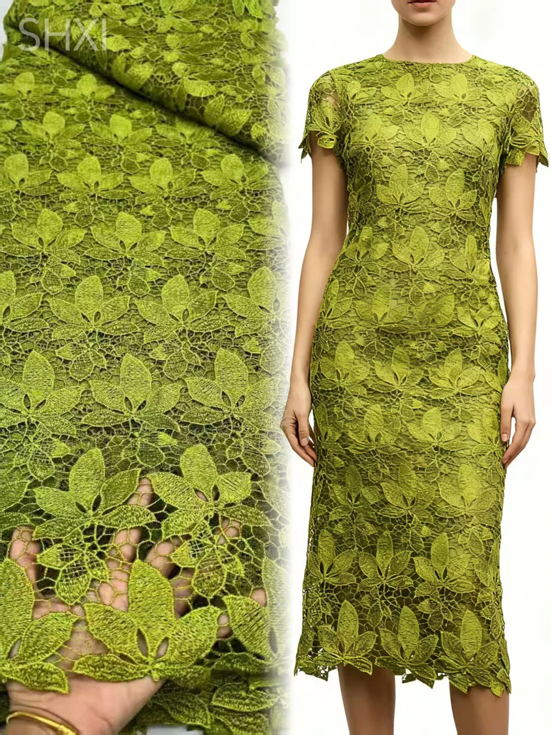 

African Nigerian 2026 High Quality Embroidery Tulle Lace Fabric Wedding Party Dress Guipure Water Soluble Sequins 5Yards