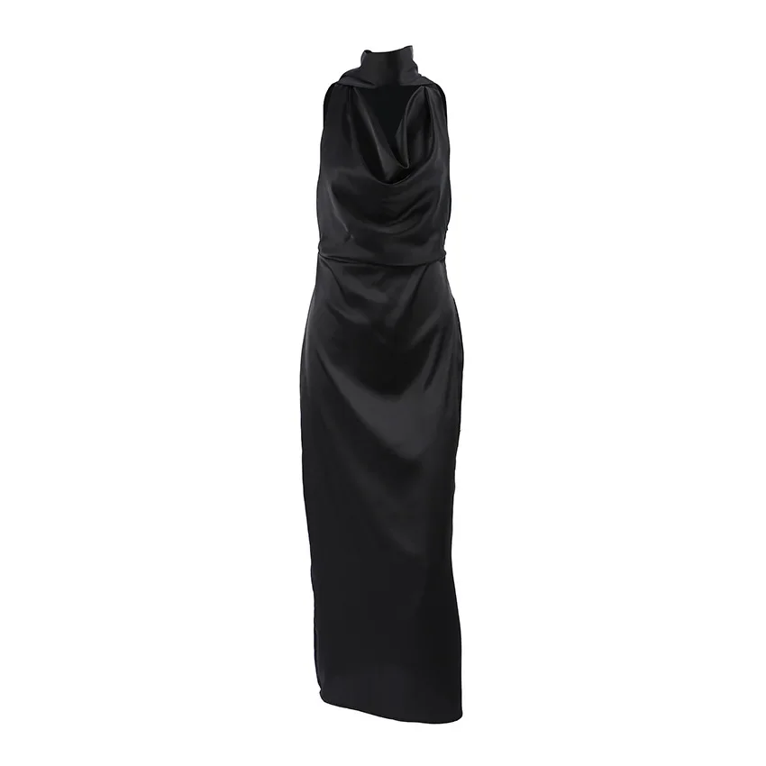 

Commuting Neck Hanging and Swinging Collar Dress, Summer Temperament, Waist Bag and Hip Skirt, Women's Clothing