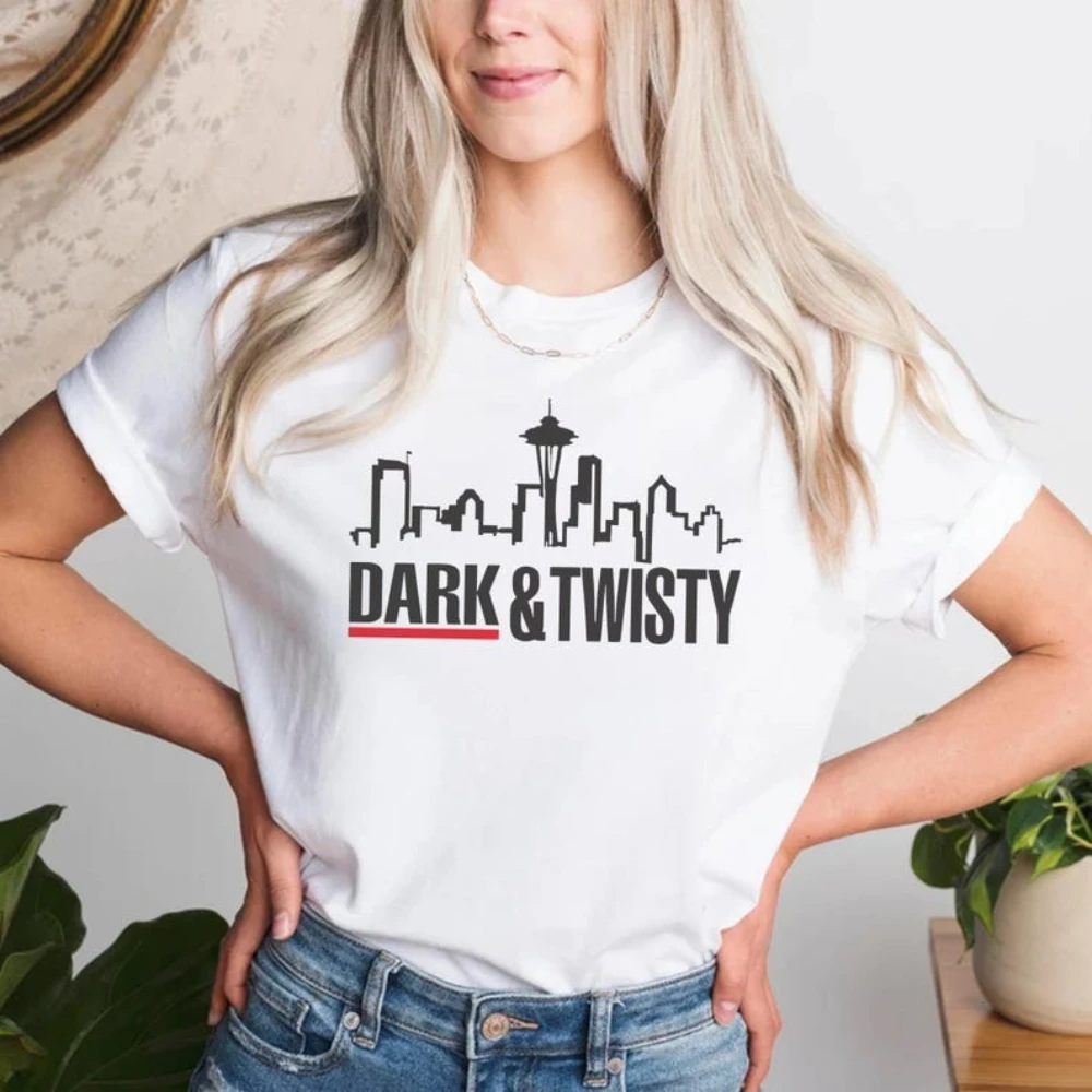

Grey's Anatomy "Dark & Twisty" Printed T-shirt Woman Man Vintage TV Series Design Apparel O-neck High Quality Cotton Short-sleev