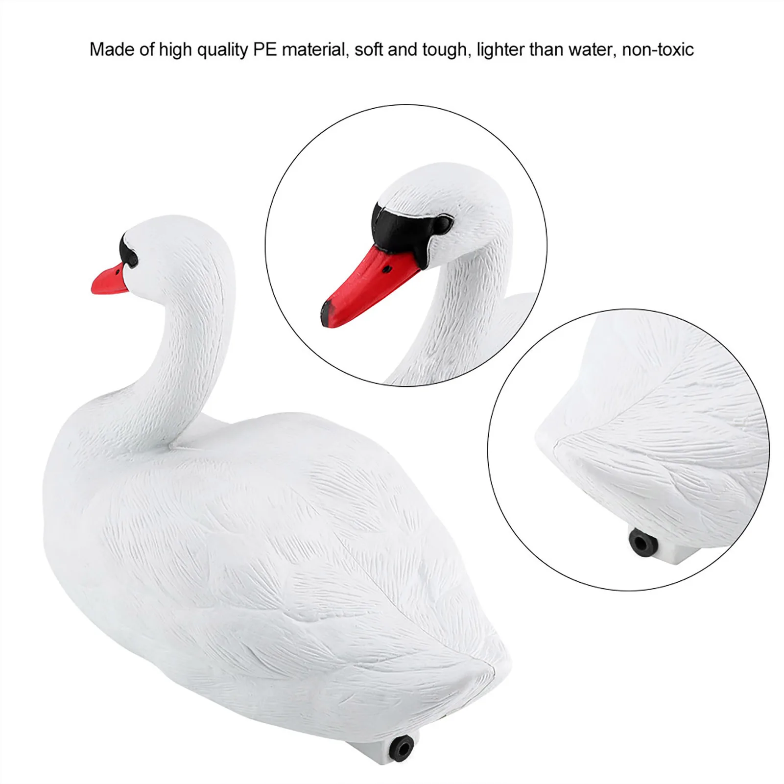 Garden Decorations Simulated Cute Exquisite White Swan Decorative Tool Hunting Baits Hunting Baits Decorations