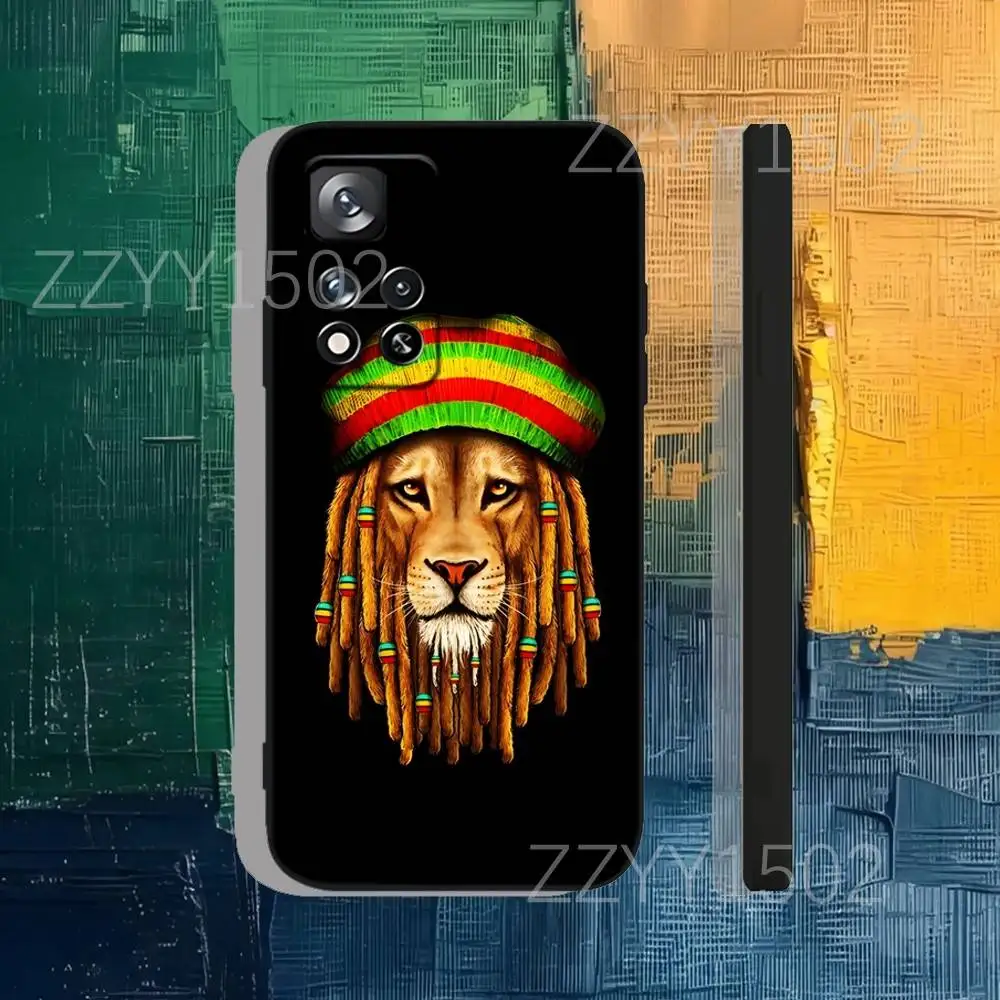 حافظة هاتف Bob Marley Rasta Lion لهاتف سامسونج S25، S24، Ultra، S20، S30، Plus، S22، S23، Ultra، Plus، 5G سيليكون أسود ناعم #6