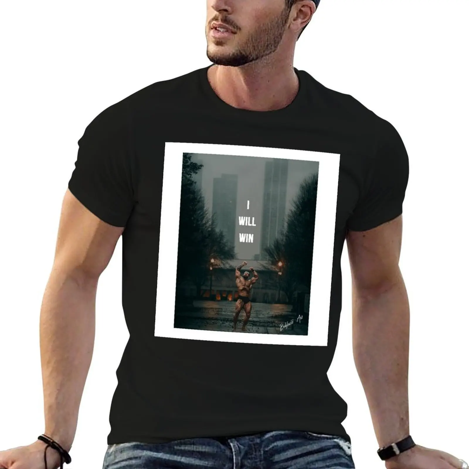 I Will Win - Chris Bumstead Doing The Myth Pose Sleeveless Top T-Shirt t shirts for man cotton man t shirt designer T-Shirt