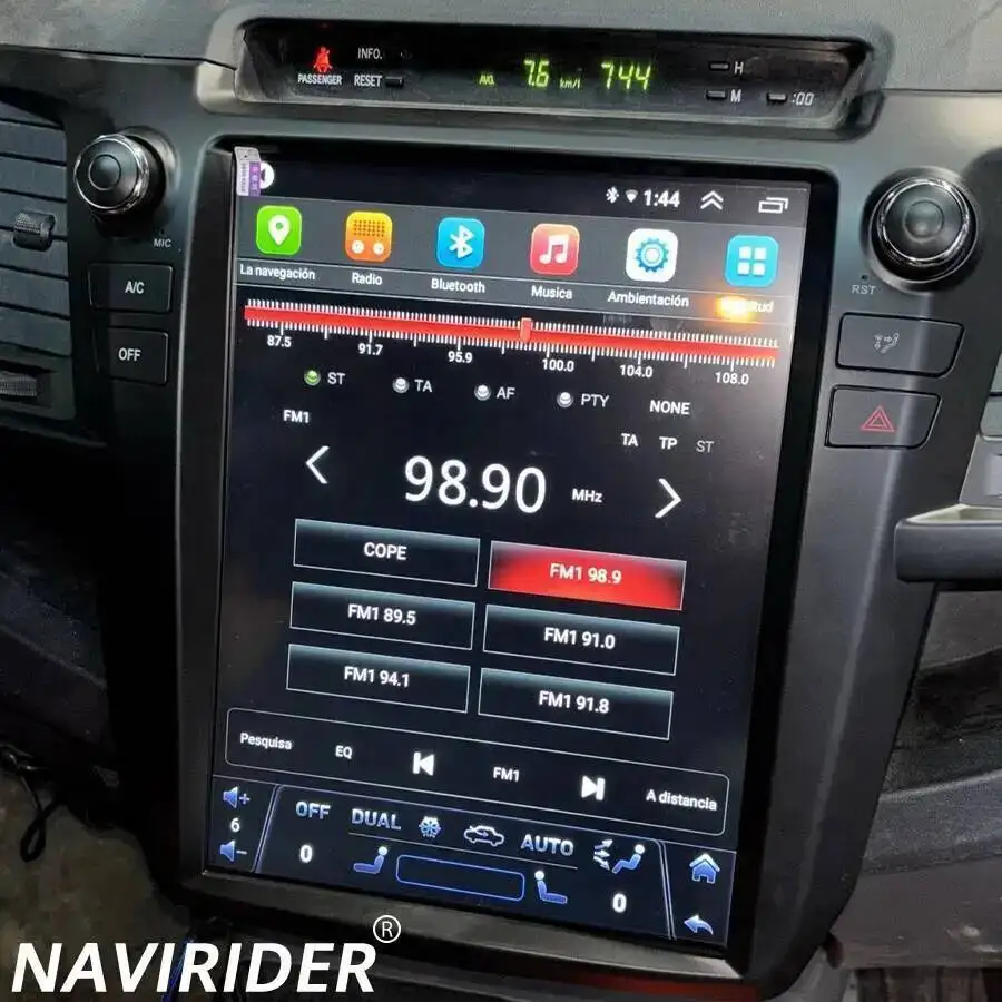 CarPlay Audio Multimedia Video Player Navigation Car Radio For Toyota Fortuner Hilux Revo 2005-2014 Android Vertical Screen GPS