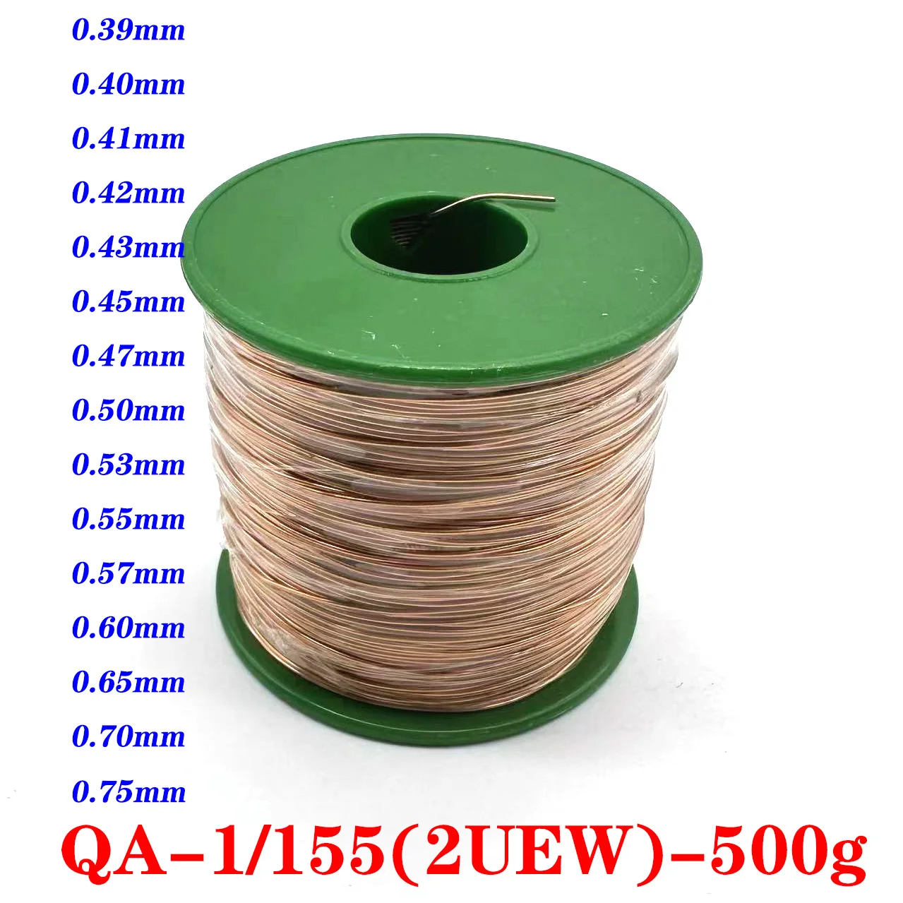 500g 0.39-0.75mm QA-1/155(UEW) Enameled Copper Winding Wire  Cable Magnet Wire Winding Wire Coil red