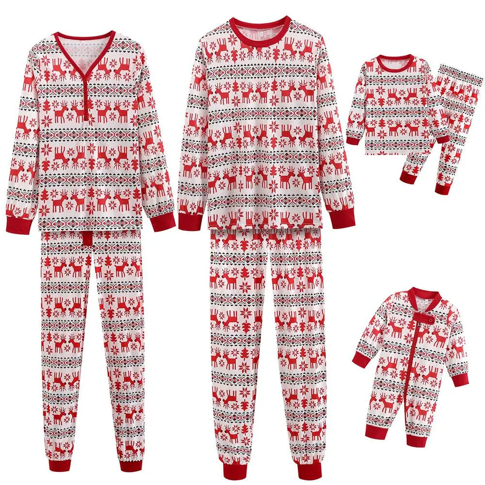 Mommy And Me Mother Daughter Father Son PJs Gift Family Matching Christmas Pajamas Nightwear Clothes Sleepwear Set