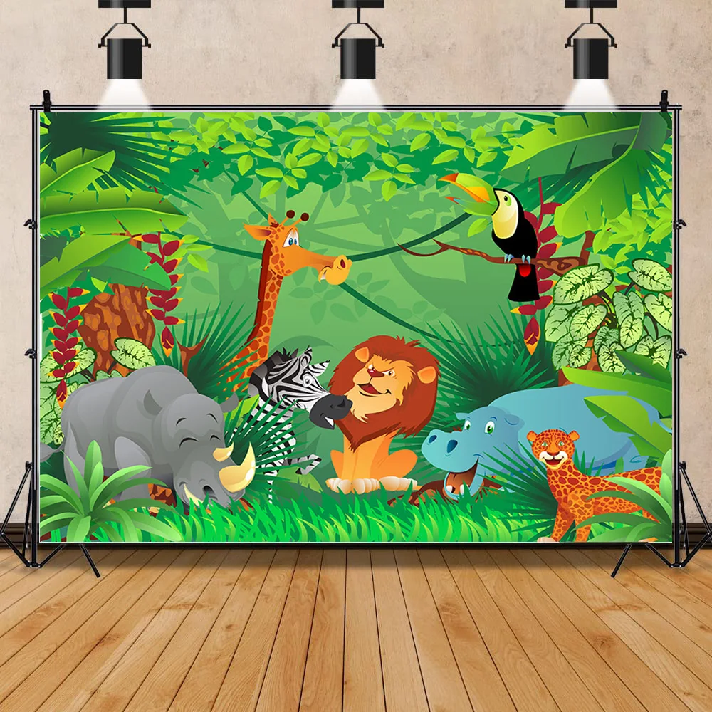 

SHENGYONGBAO Tropical Jungle Wildlife Park Shoot Photo Children's Birthday and Newborn Photography Background Prop FZ-13