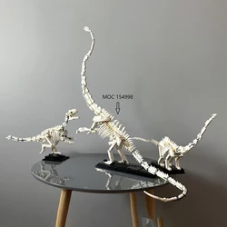 MOC 1:22 Sauropod Dinosaur  Barosaurus Skeleton Assembled   Building Blocks Toy Brick Children's Educational Holiday Gifts