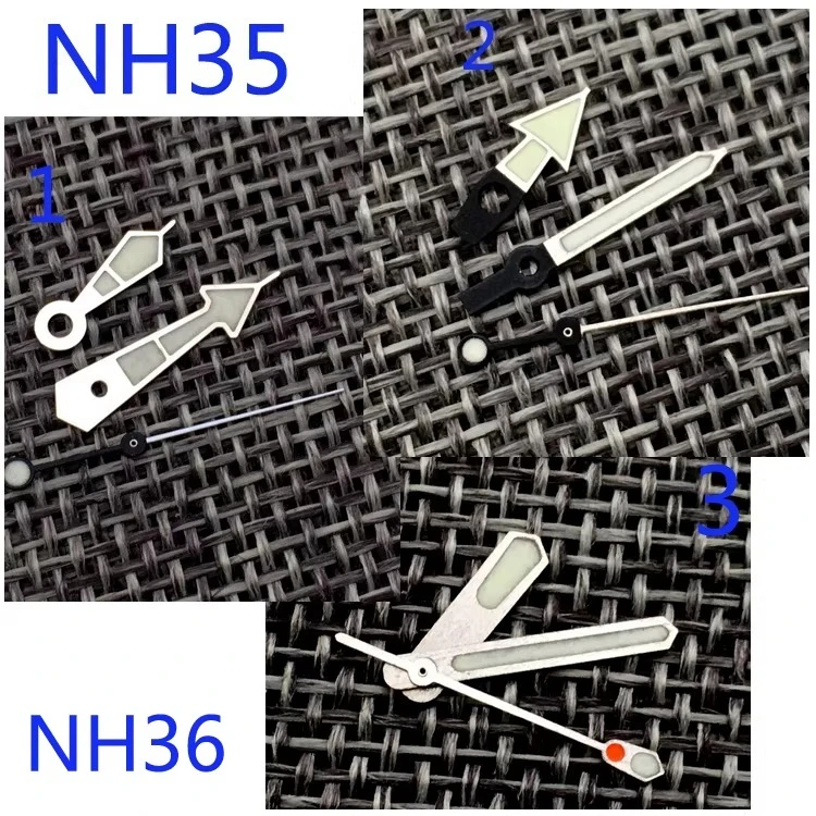 Alternative watch accessories pointer modified luminous suitable for SKX007 NH35A/36A movement C3 luminous