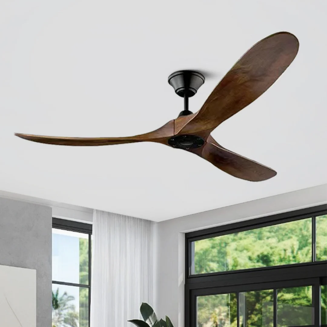 85-265V Solid Wood Bland 52 60 Inch Ceiling Fans with LED DC Motor Remote Control Ventiladores Para Casa 산업용 선풍기 Free Shipping