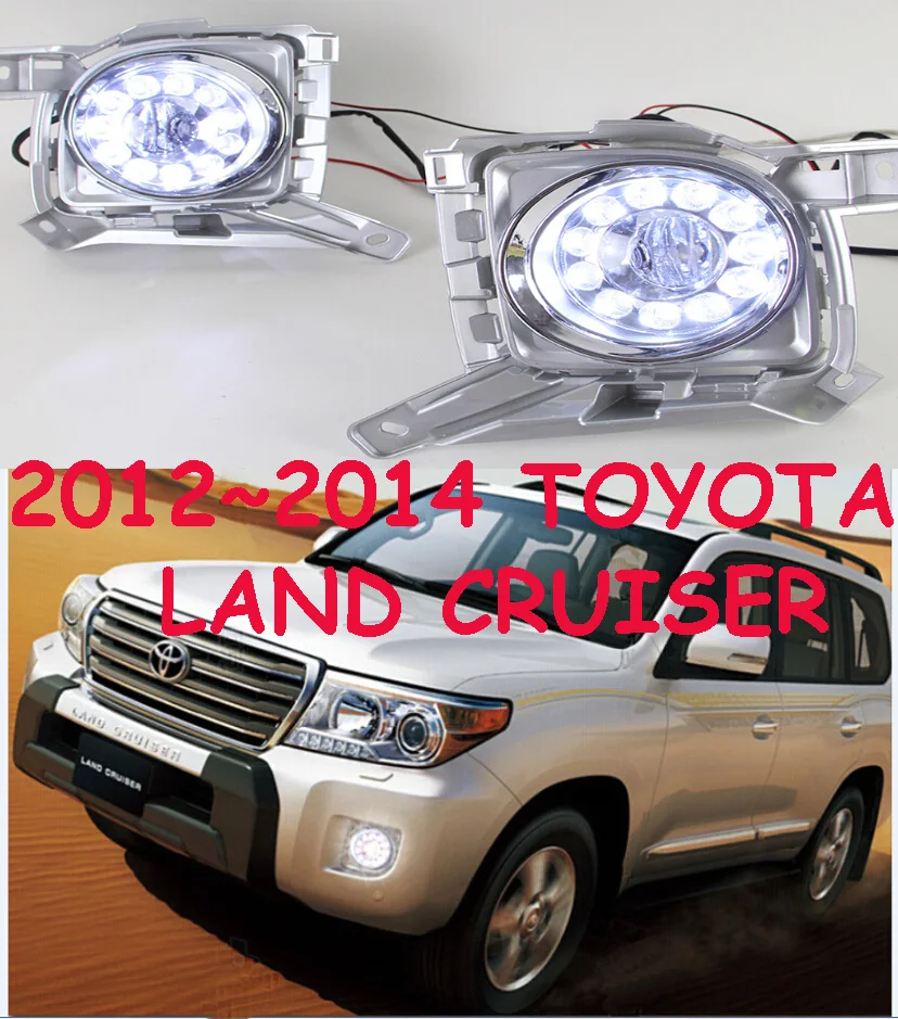 

car bumper headlight for Toyota land cruiser prado daytime light 2008～2014y DRL car accessories LED headlamp for prado fog light