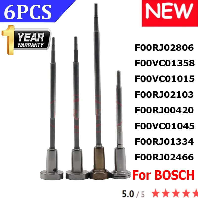 

6PCS For BOSCH F00VC01015 F00RJ02103 F00RJ02806 F00VC01358 F00RJ00420 F00VC01045 F00RJ01334 F00RJ02466 Diesel Engine Valves