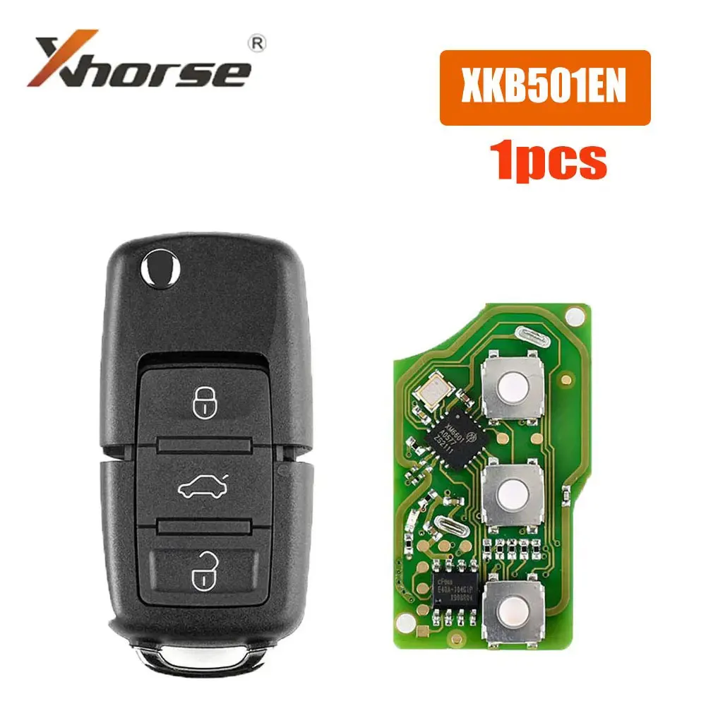 

1PCS Xhose XKB501EN VVDI Wire Remote Key for Volkswagen B5 Type 3 Buttons Car Remote Key for VVDI Key Tool English Version