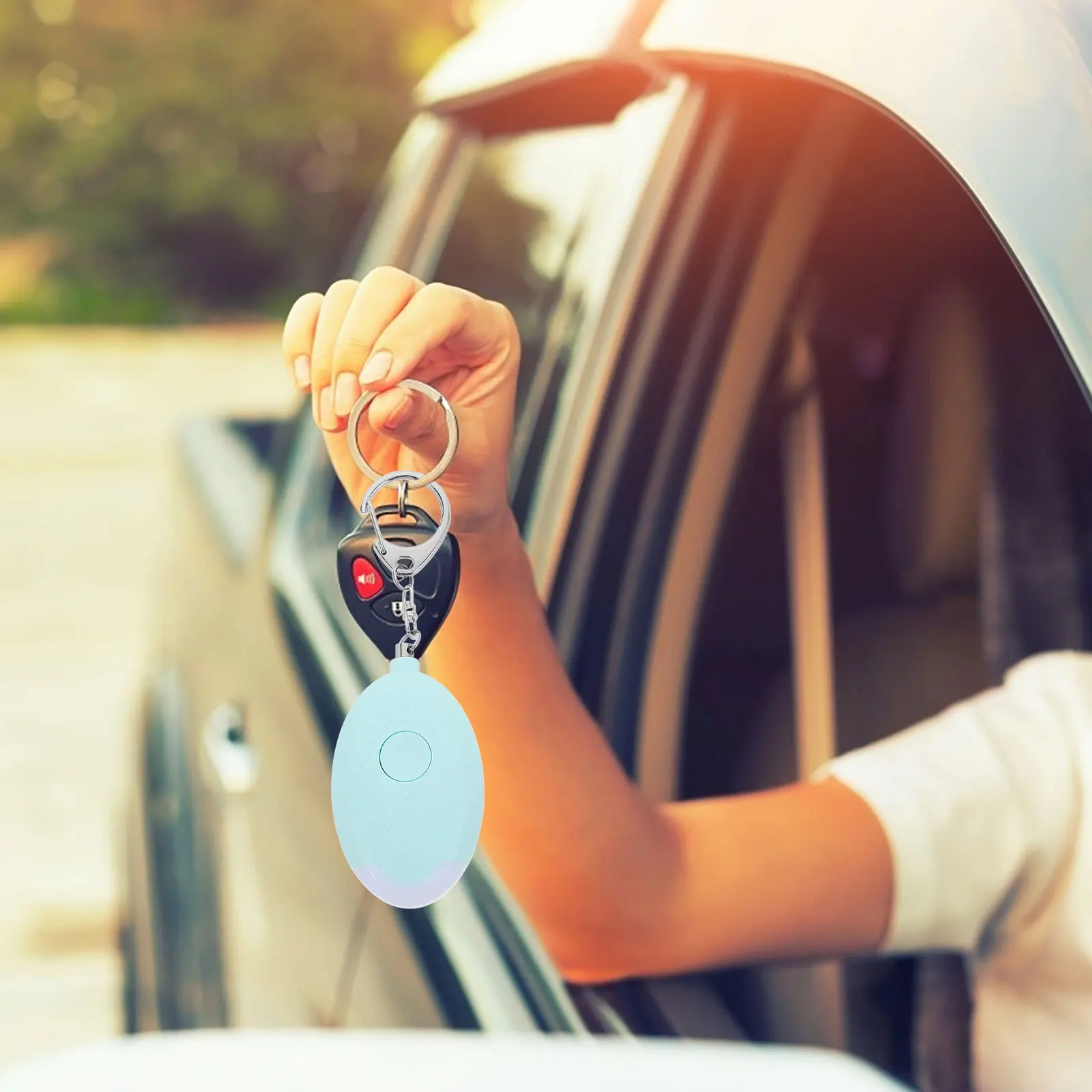 2Pcs Personal Safety Alarm Portable High Volume Siren Keychain with LED Light Emergency Security Alarm Self