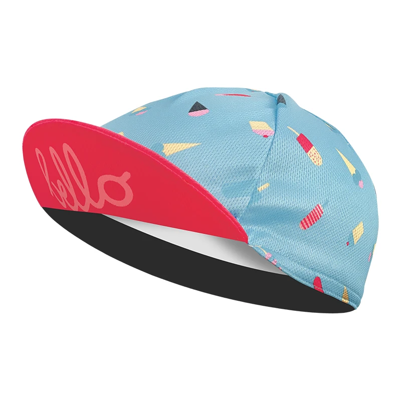 New Classical Ice cream doodles Cycling Caps Topi Bersepeda Poliester Topi Sepeda Menyerap hot Popular