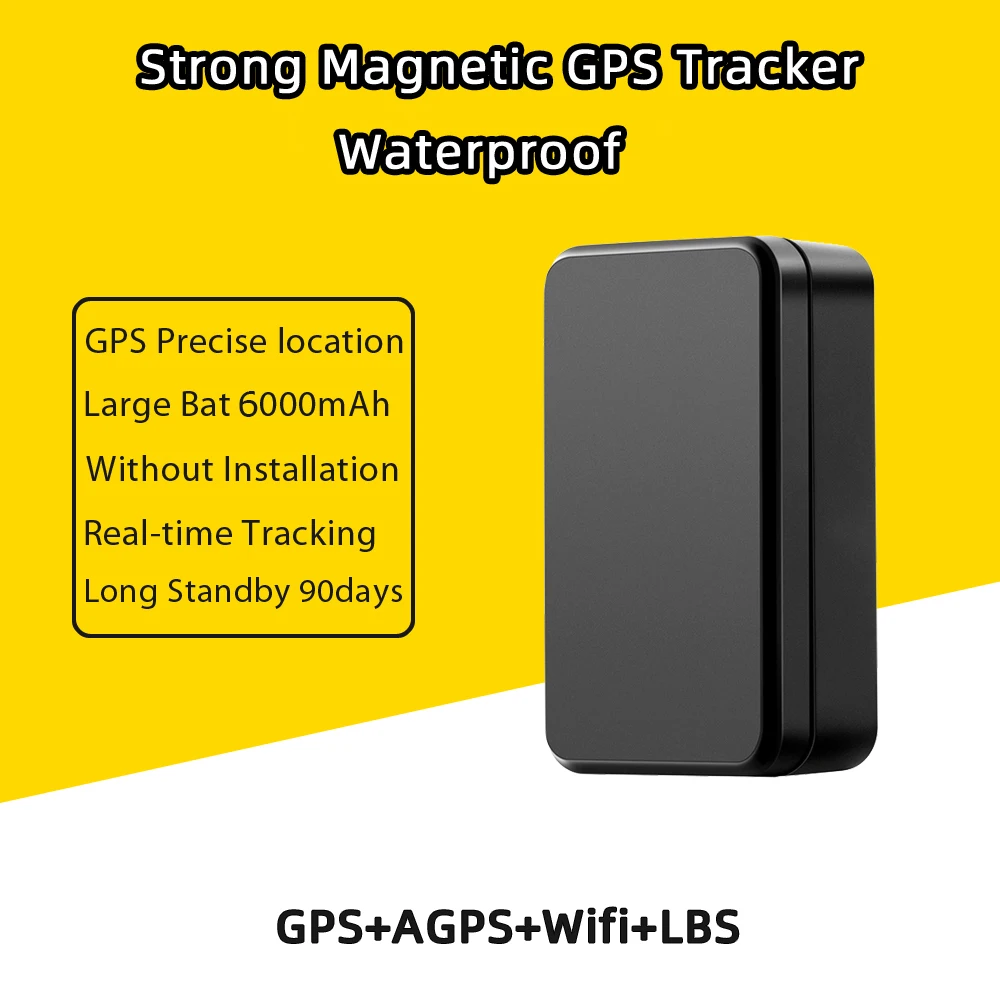 6000MAh super long standby GPS tracking device magnet for car/vehicle/boat/fleet/container