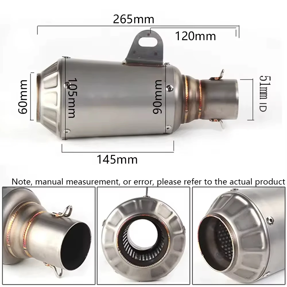 Advanced 51MM Muffler For Dukati 696 848 tmax 500 530 crf 230 nc750x Motorcycle Exhaust GP Racing Escape With Db Killer