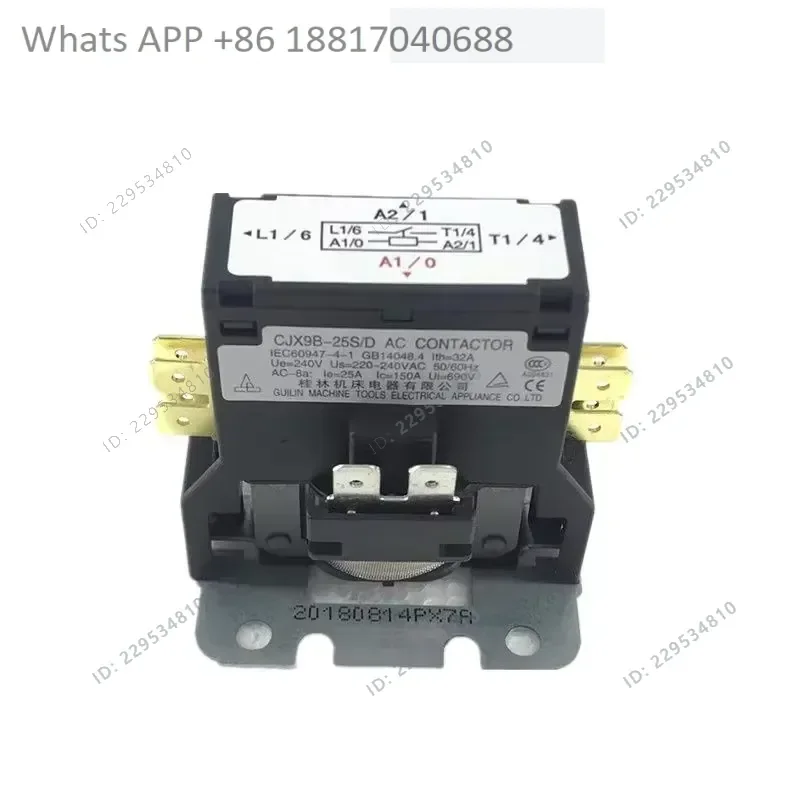 1PC New for Air Conditioning Outdoor Unit AC Contactor CJX9B-25S/D Relay 32A External Unit Contactor