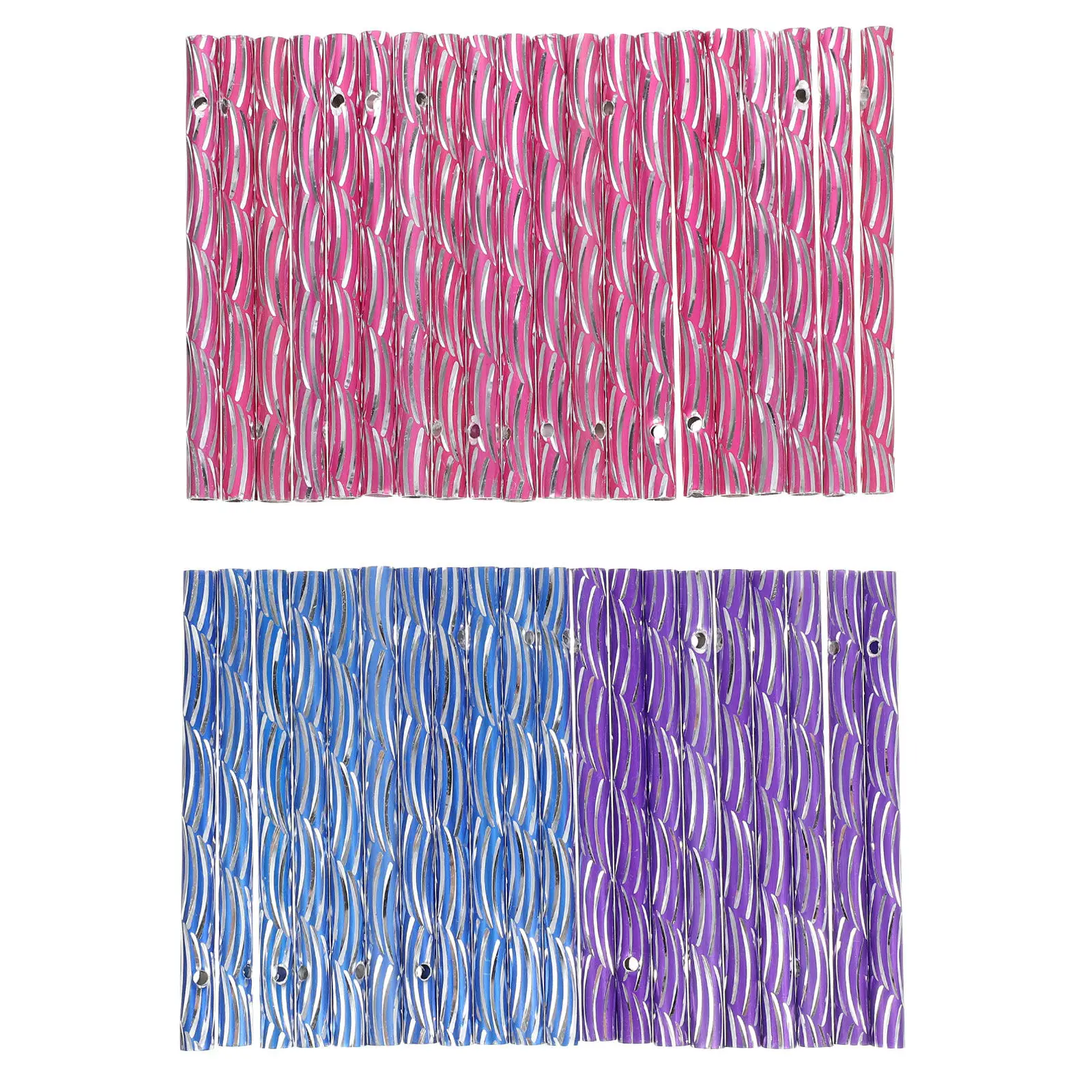 60Pcs Metal Wind Chime Tubes Aluminum Empty Repair Replacement Parts Nursery Patio Decorative Hanging Wind Bell Tubes