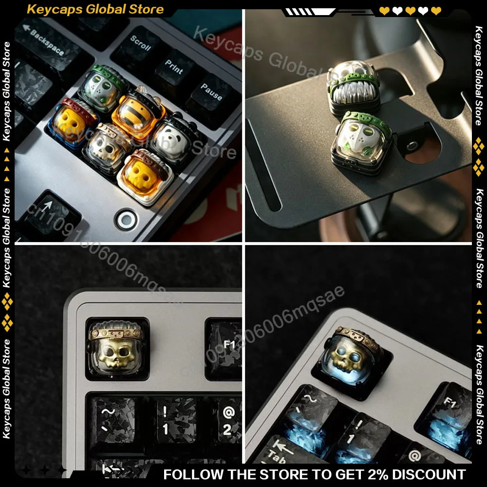 Astronaut Delta Force Series Keycap Resin Personalized Light-transmitting Game Periphery Cherry Cap for Mechanical Keyboard