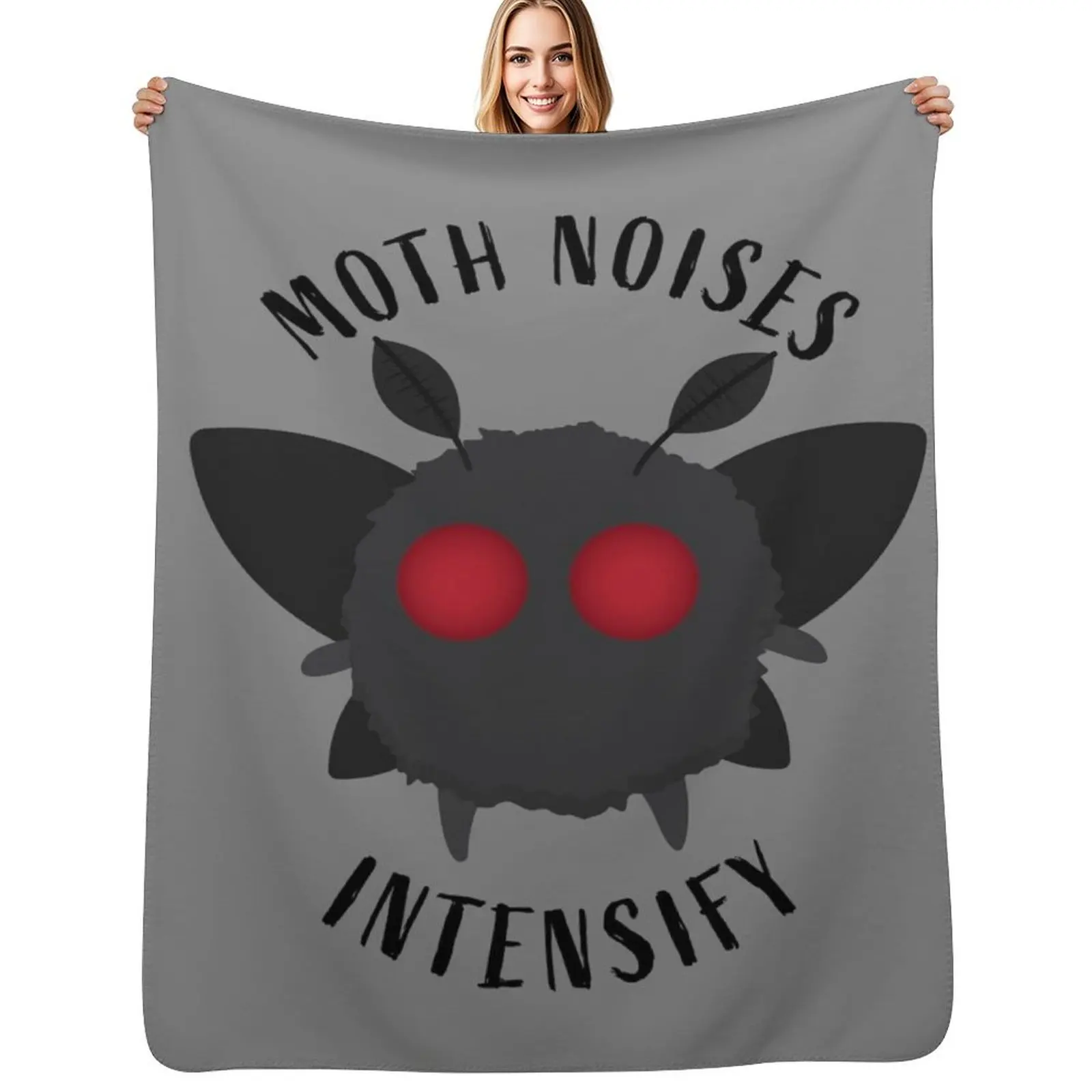 Moth Noises Intensify! Throw Blanket Sofas Sofa Quilt funny gift Cute decorative Hair Blankets