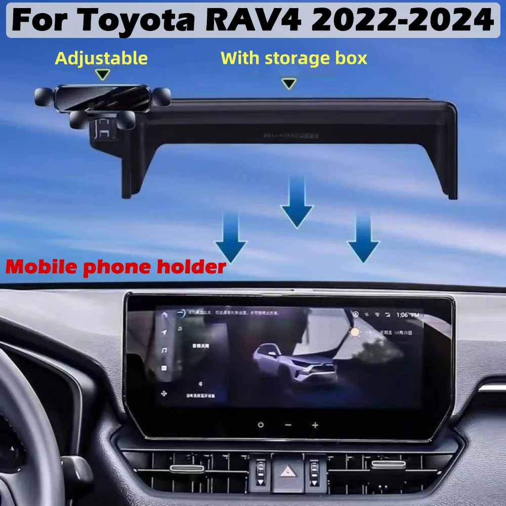 For Toyota RAV4 2022-2024 Car Phone Holder with Screen Base,Automatically Adjustable Simple Installation  Auto Accessories